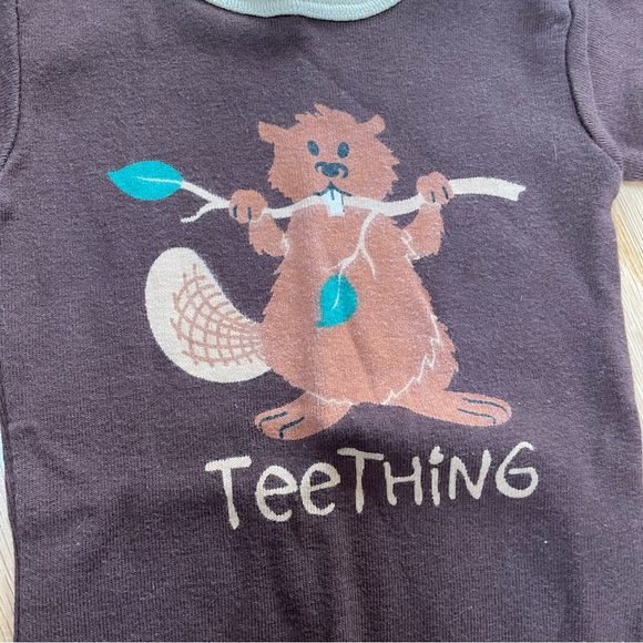 Lazy One bodysuits bundle moose/beaver/bear style brown & green. Size 6 months. - Picture 3 of 11